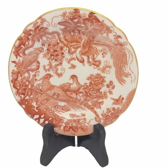 Royal Crown Derby Red Aves China Teacup Saucer - Picture 1 of 14